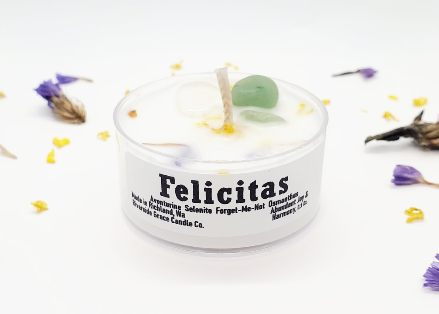 Felicitas Crystal Tealight (0.5 oz) - Abundant Joy & Harmony