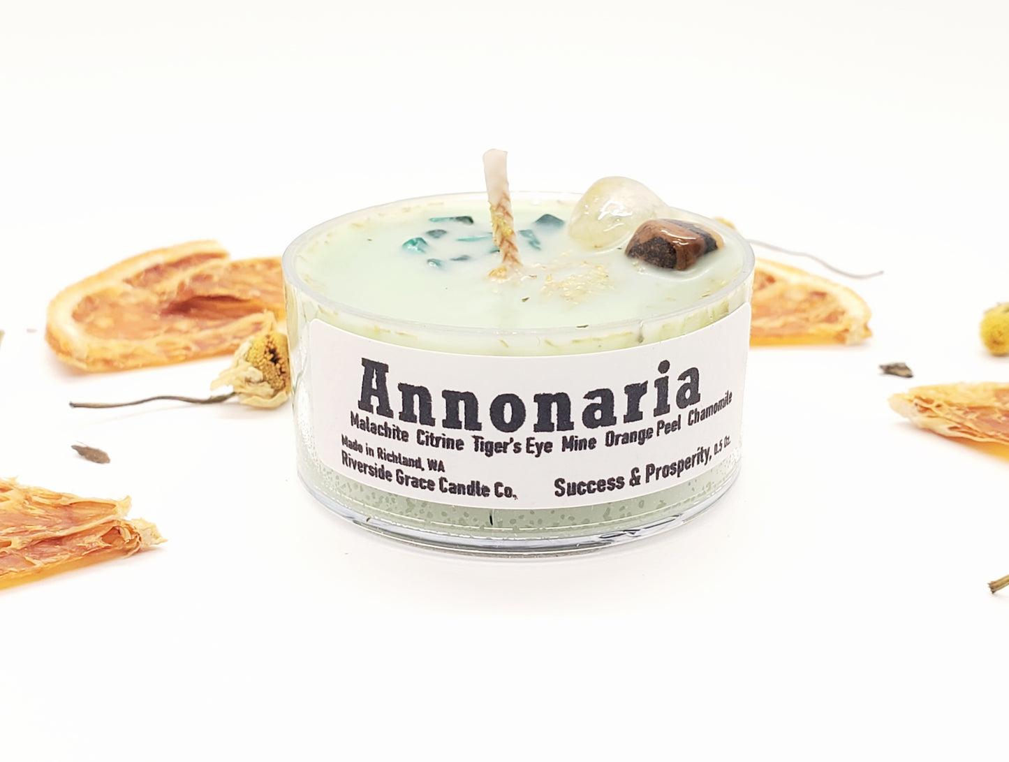Success & Prosperity - Annonaria Crystal Tealight Candle