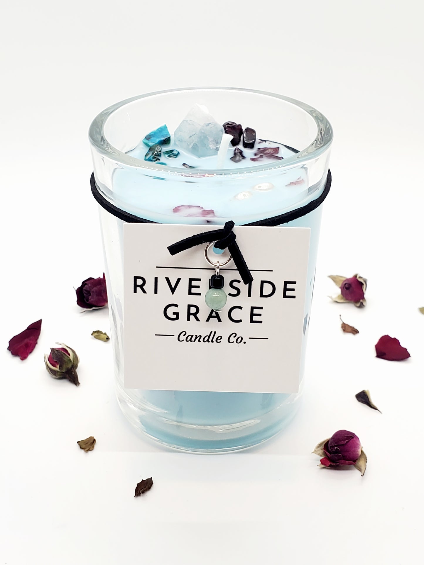 Cyprian Crystal Candle (6 oz) - Goddess Energy & Empowerment