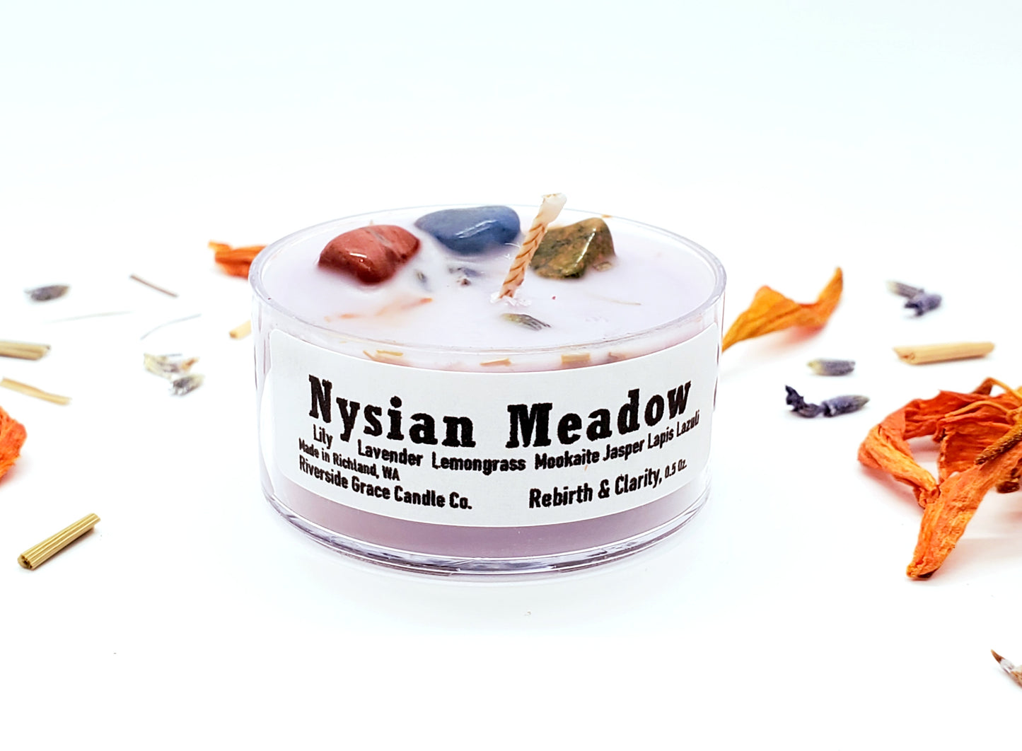 Nysian Meadow Crystal Tealight (0.5 oz) - Rebirth & Clarity