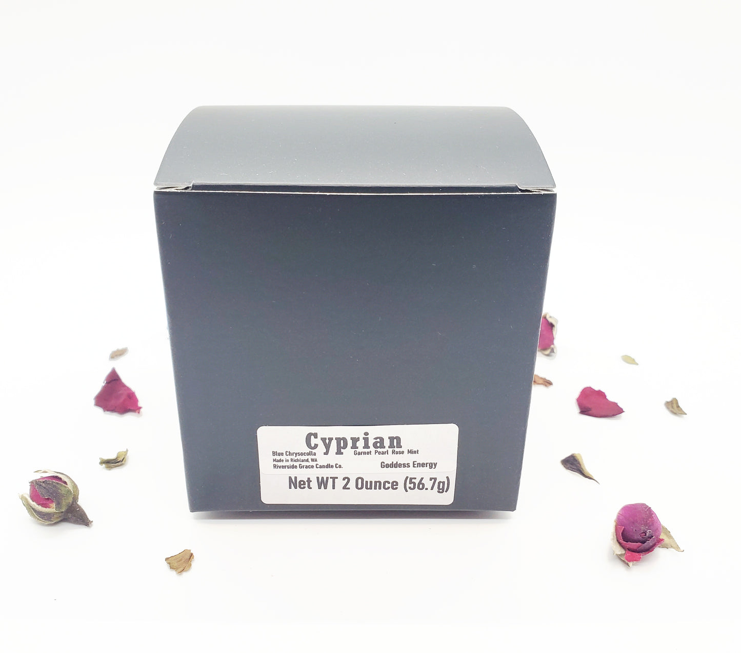 Cyprian Crystal Candle (2 oz) - Goddess Energy & Empowerment