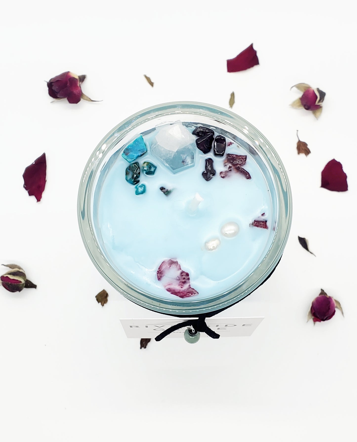 Cyprian Crystal Candle (6 oz) - Goddess Energy & Empowerment