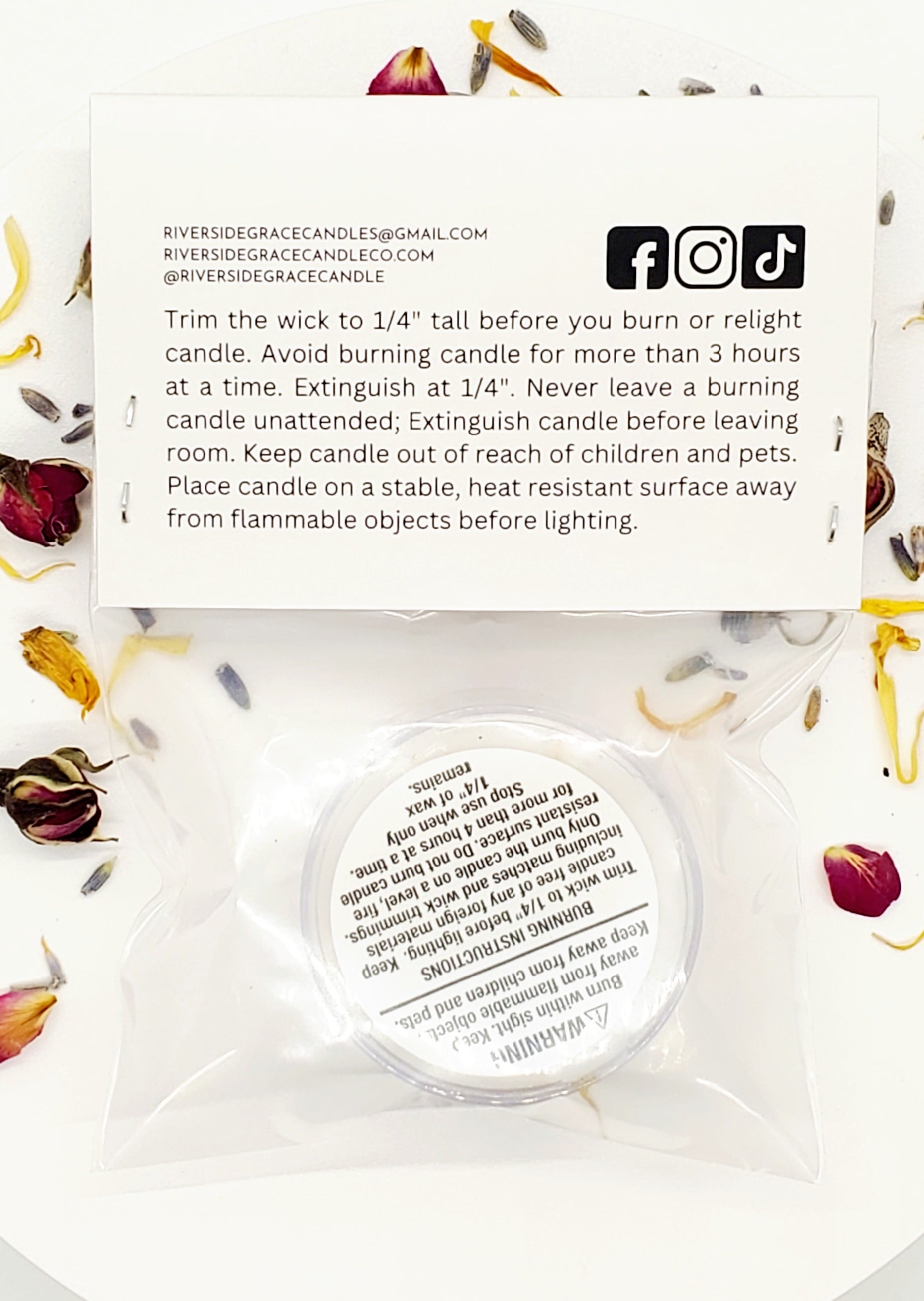 Atheneum Tealight Packaging Back