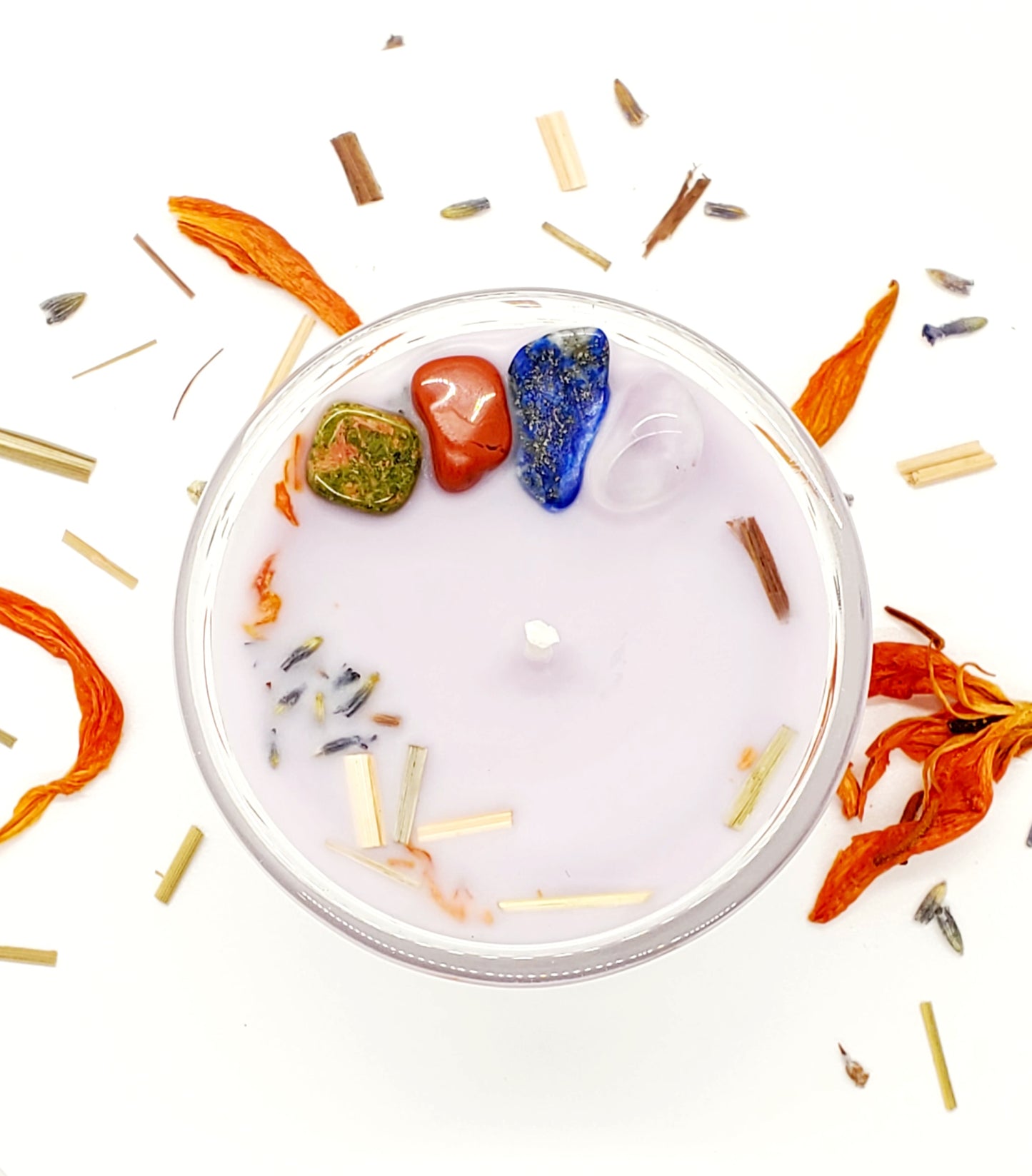 Rebirth & Clarity - Nysian Meadow Crystal Candle, 2 Oz. Glass Votive